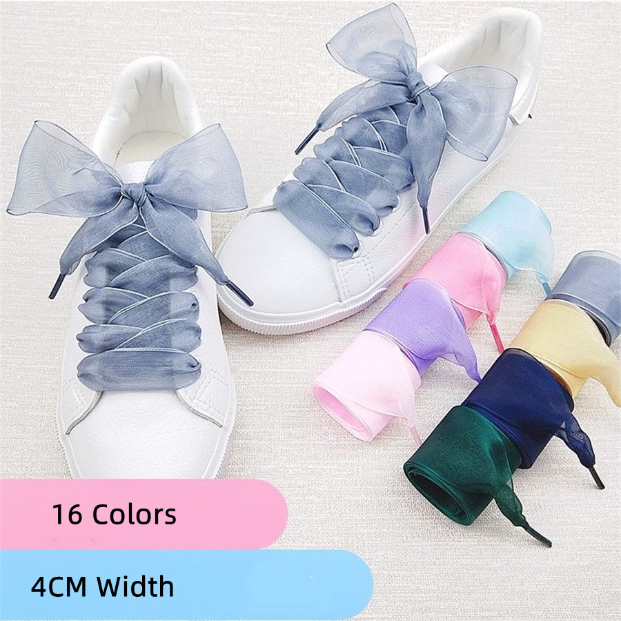 Ribbon Wired Satin - 1 пара широких (4 см) шнурков