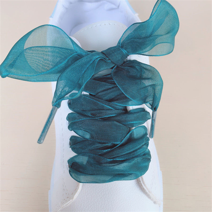 1 пара широких (4 см) шнурков  – обзор и цена Ribbon Wired Satin